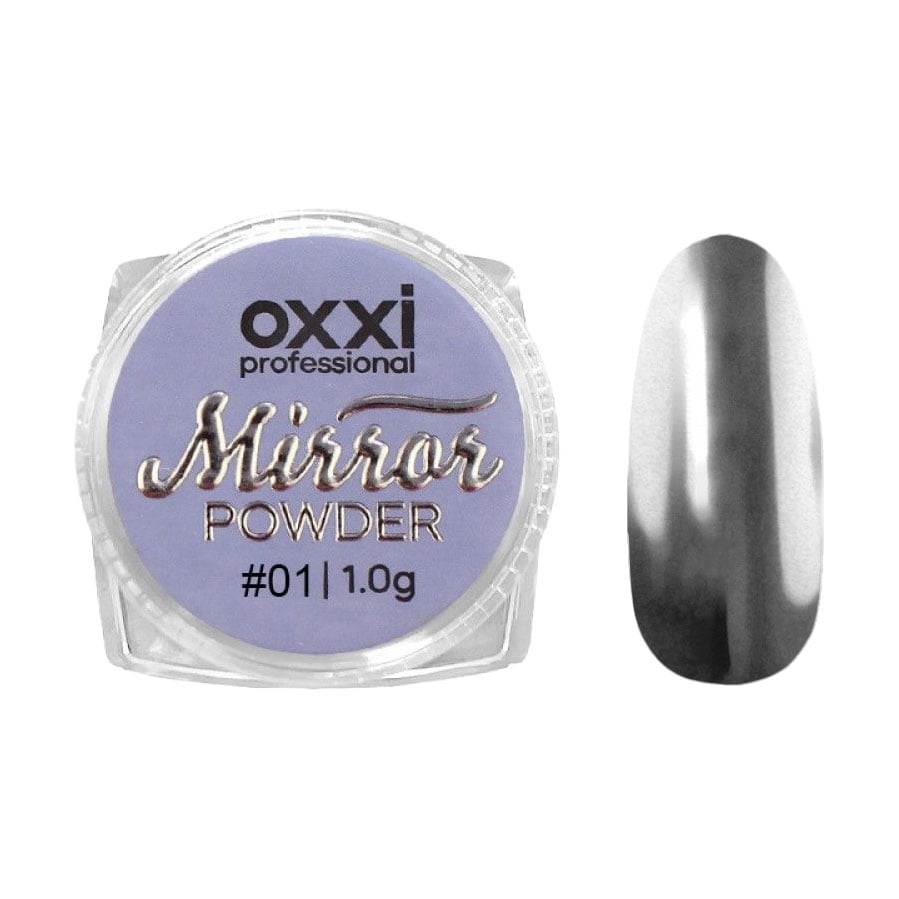 Дзеркальна пудра-втирка для нігтів Oxxi Professional Mirror Powder 01, 1 г